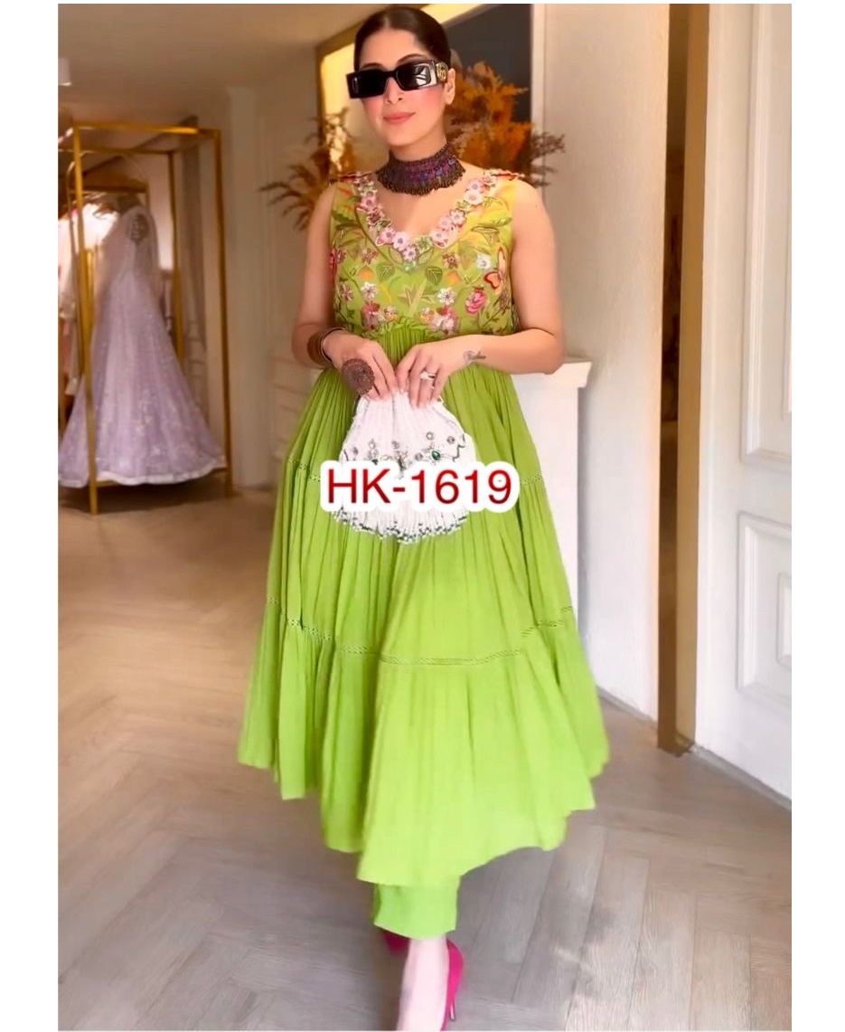 HK 1619 DESIGNER GOWN WHOLESALE IN INDIA