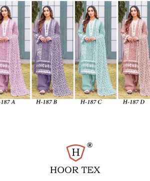 HOOR TEX H 187 A TO D PAKISTANI SUITS