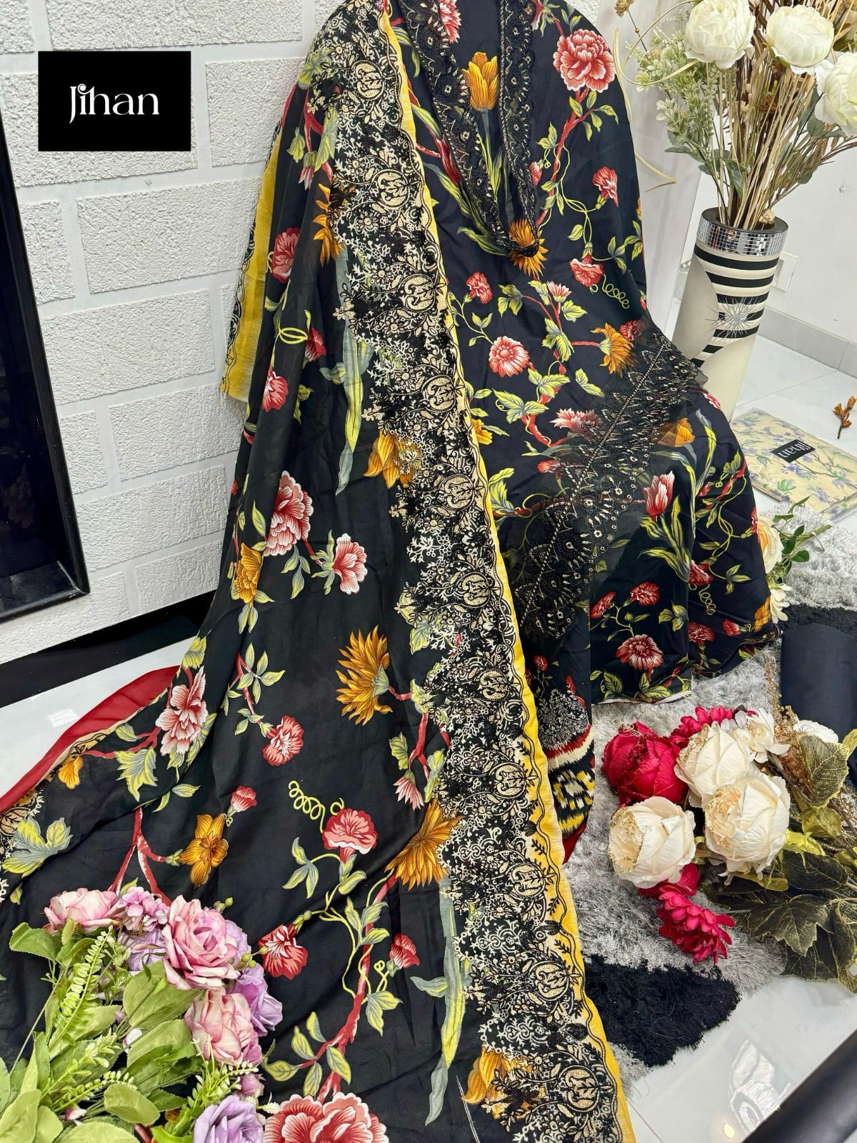 JIHAN 3406 COTTON PAKISTANI SUITS WHOLESALE