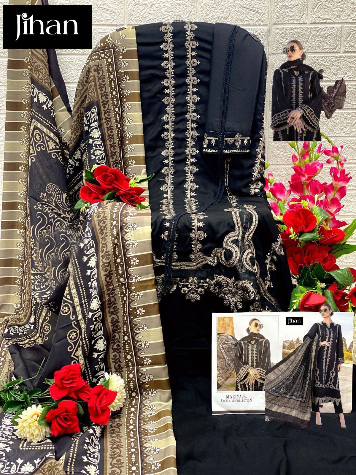 JIHAN 3455 A COTTON PAKISTANI SUITS IN INDIA