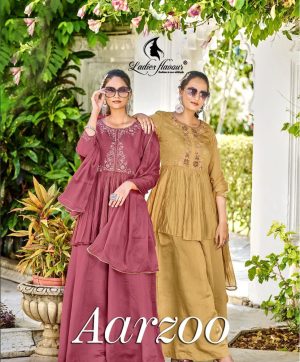 LADIES FLAVOUR AARZOO READYMADE KURTI CATALOGUE WHOLESALER IN SURAT