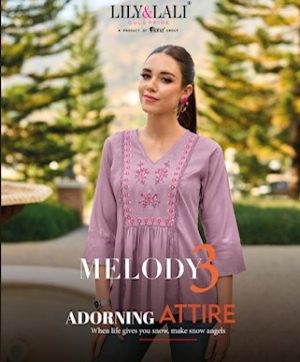LILY & LALI MELODY 3 SHORT EMBROIDERY KURTI WHOLESALER IN SURAT