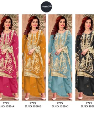 MEHBOOB TEX 1036 A TO D RAZZO VOL 2 PAKISTANI SUITS