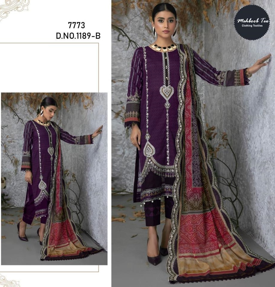 MEHBOOB TEX 1189 B PAKISTANI COTTON SUITS