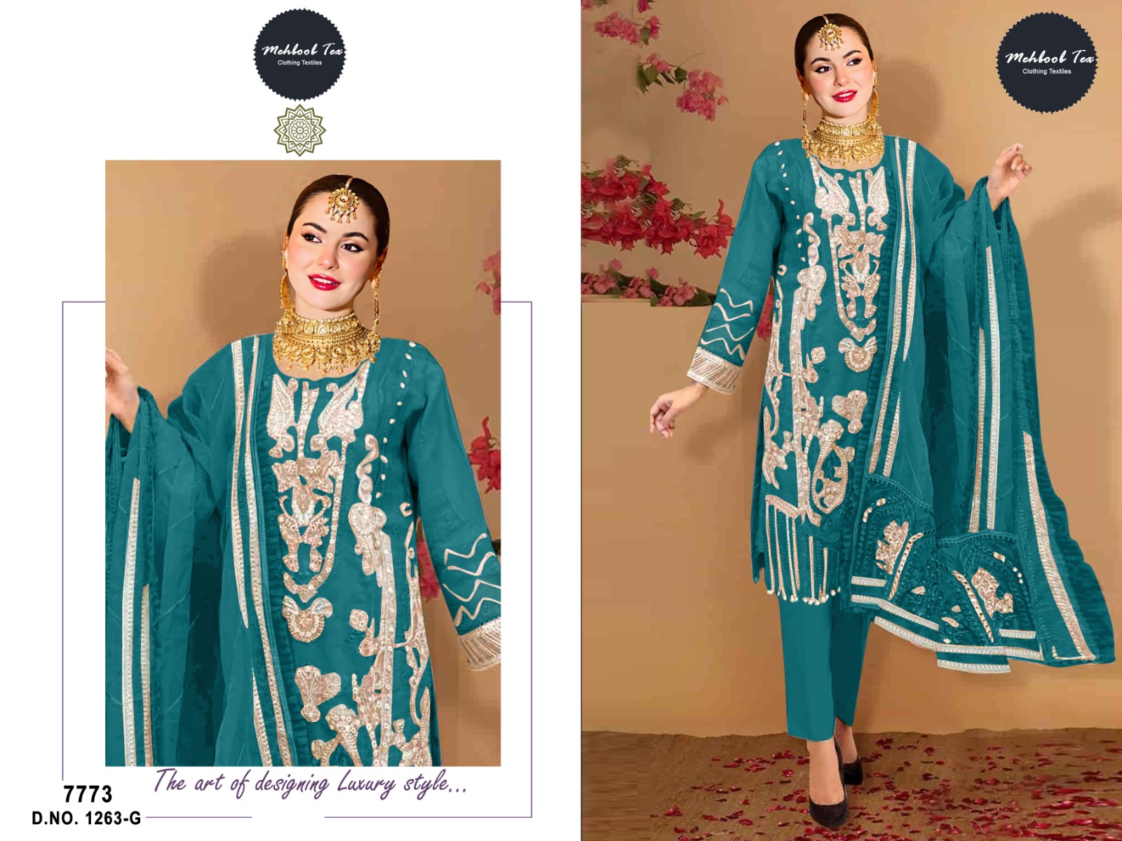 MEHBOOB TEX 1263 E TO H SALWAR SUITS