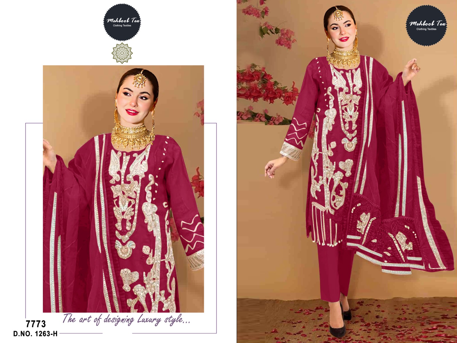 MEHBOOB TEX 1263 E TO H SALWAR SUITS