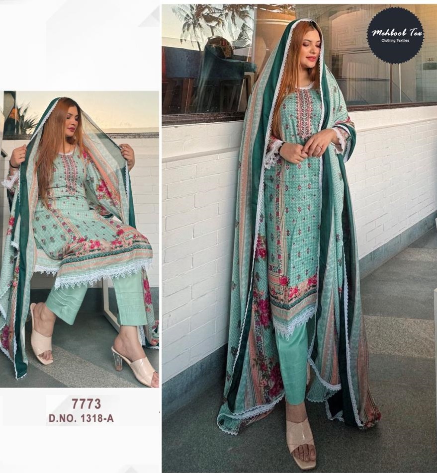 MEHBOOB TEX 1318 A PAKISTANI COTTON SUITS