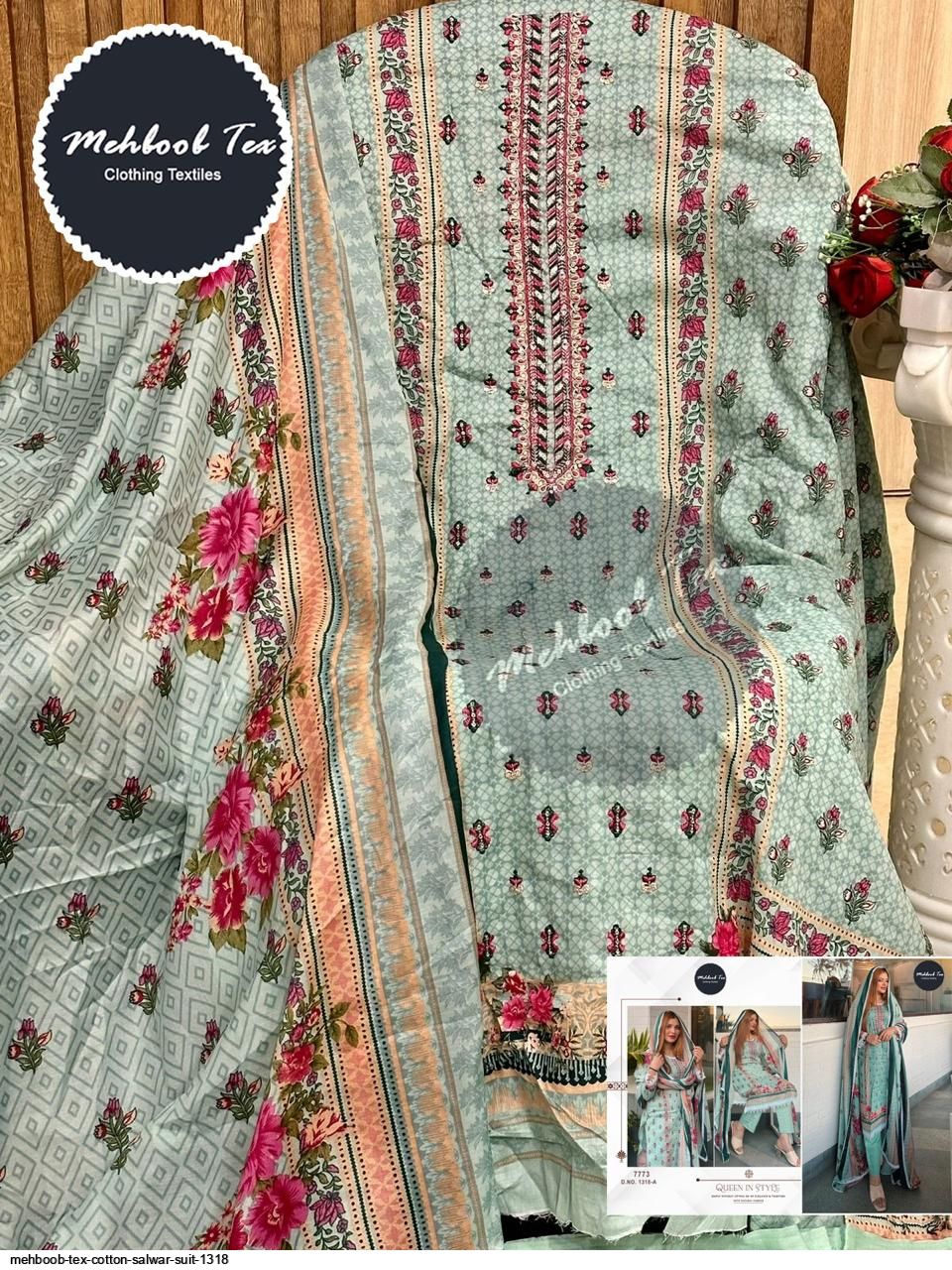 MEHBOOB TEX 1318 A PAKISTANI COTTON SUITS