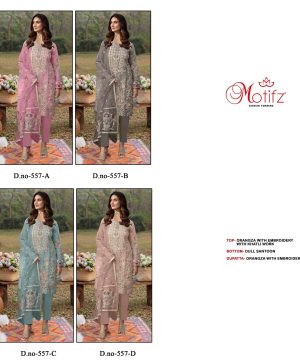 MOTIFZ 557 A TO D PAKISTANI SUITS IN INDIA