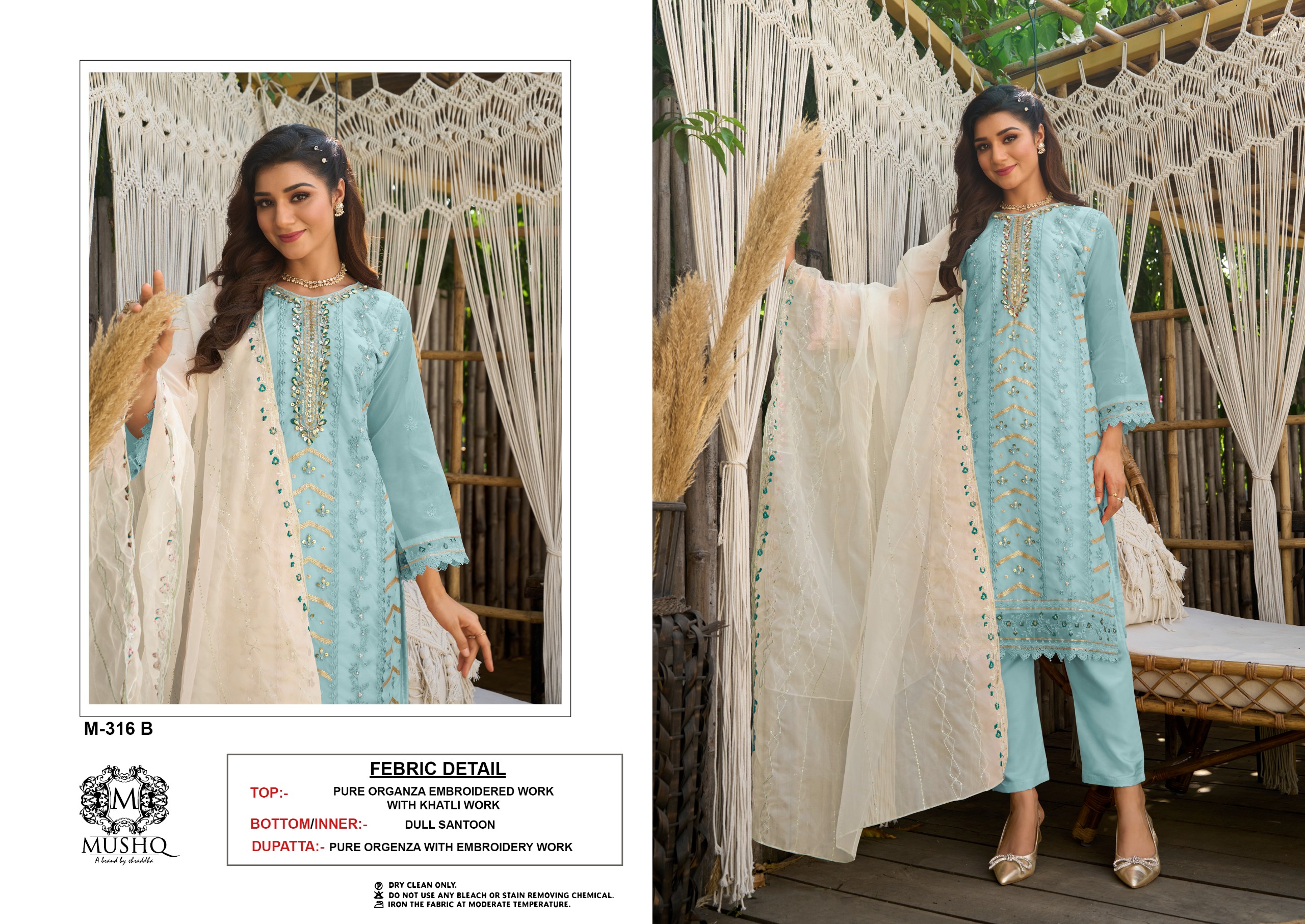 MUSHQ M 316 A TO D SALWAR SUITS WHOLESALE