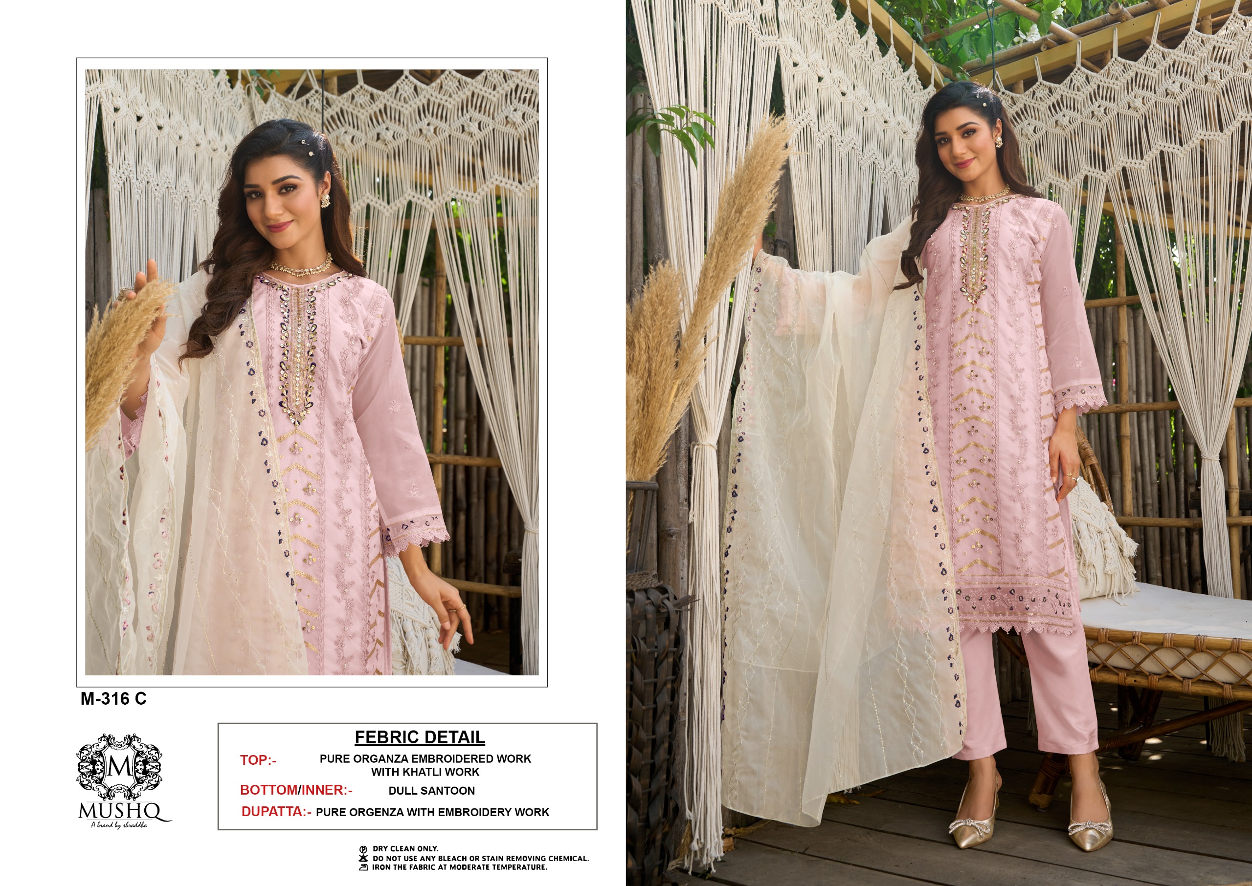 MUSHQ M 316 A TO D SALWAR SUITS WHOLESALE