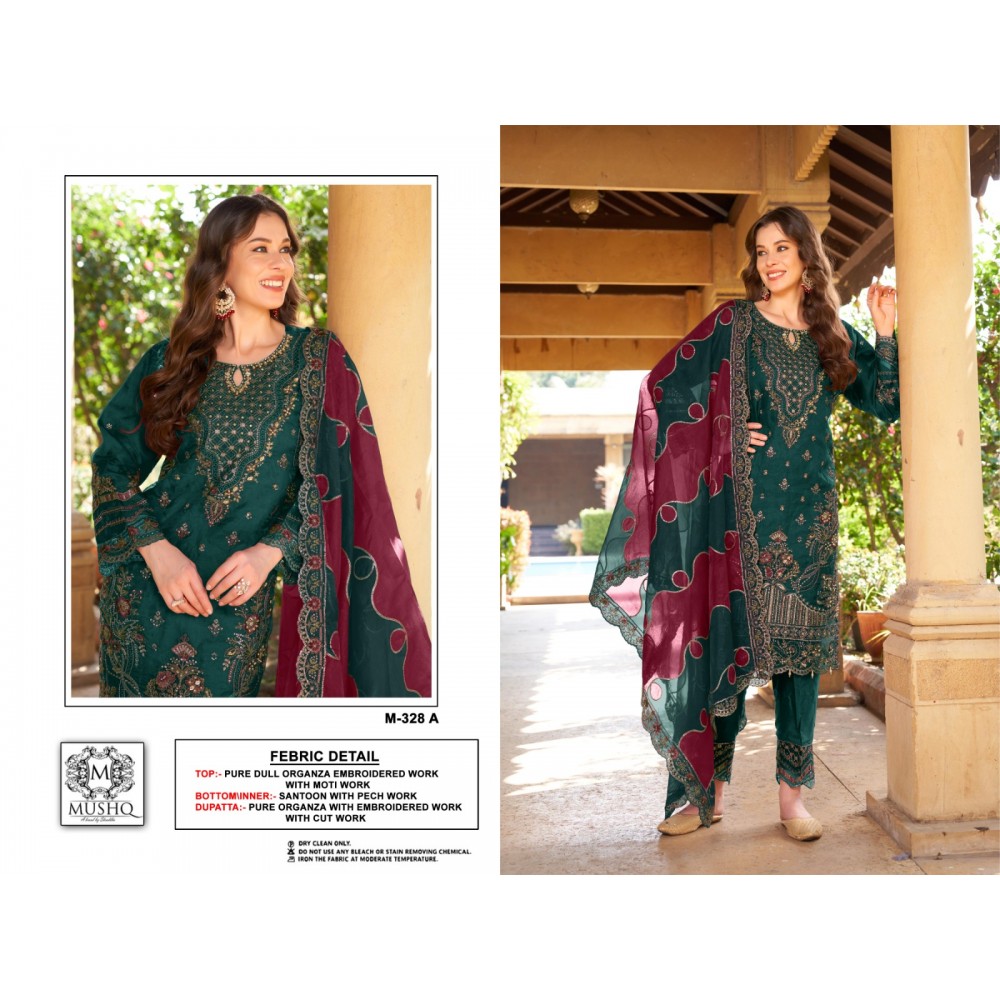 MUSHQ M 328 A B C D PAKISTANI SUITS IN INDIA