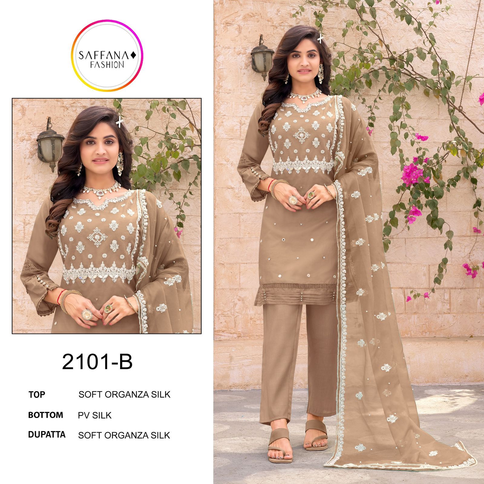 SAFFANA FASHION 2101 A B C D READYMADE SUITS