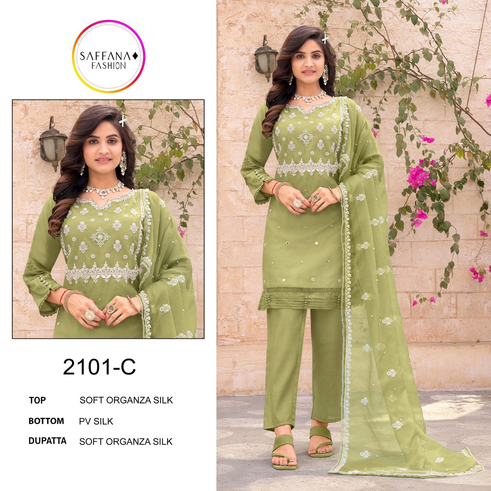 SAFFANA FASHION 2101 A B C D READYMADE SUITS