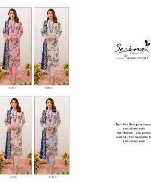 SERINE S 252 A TO D PAKISTANI SUITS IN INDIA
