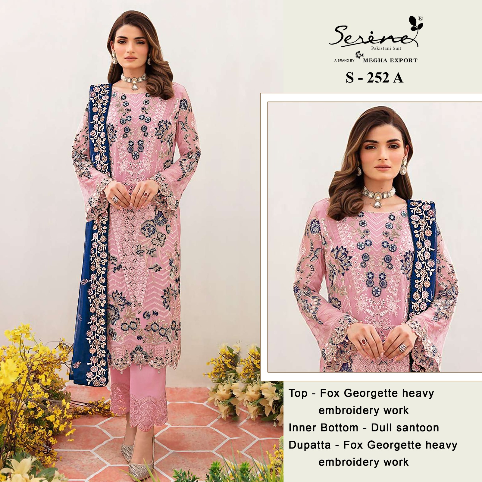 SERINE S 252 A TO D PAKISTANI SUITS IN INDIA