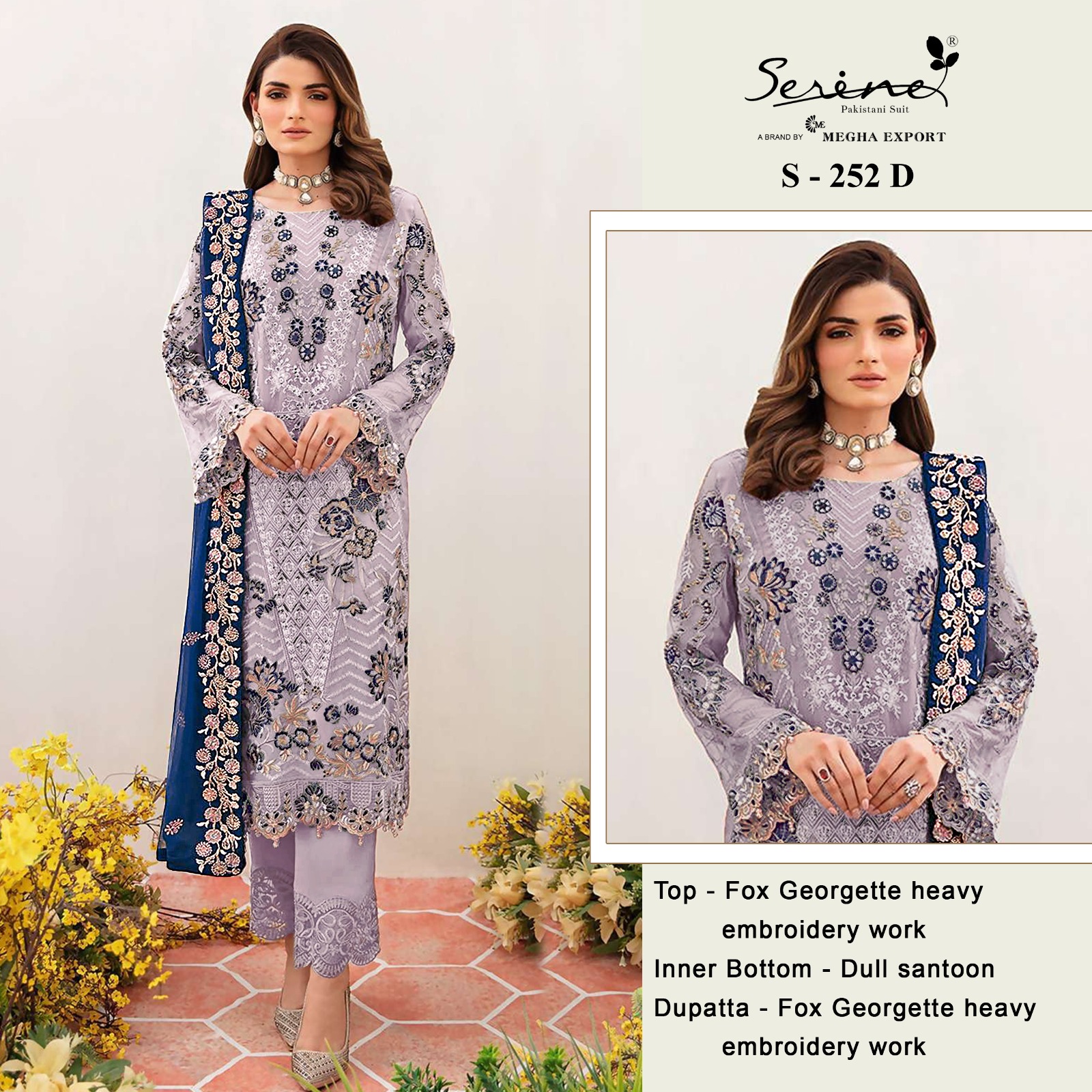 SERINE S 252 A TO D PAKISTANI SUITS IN INDIA