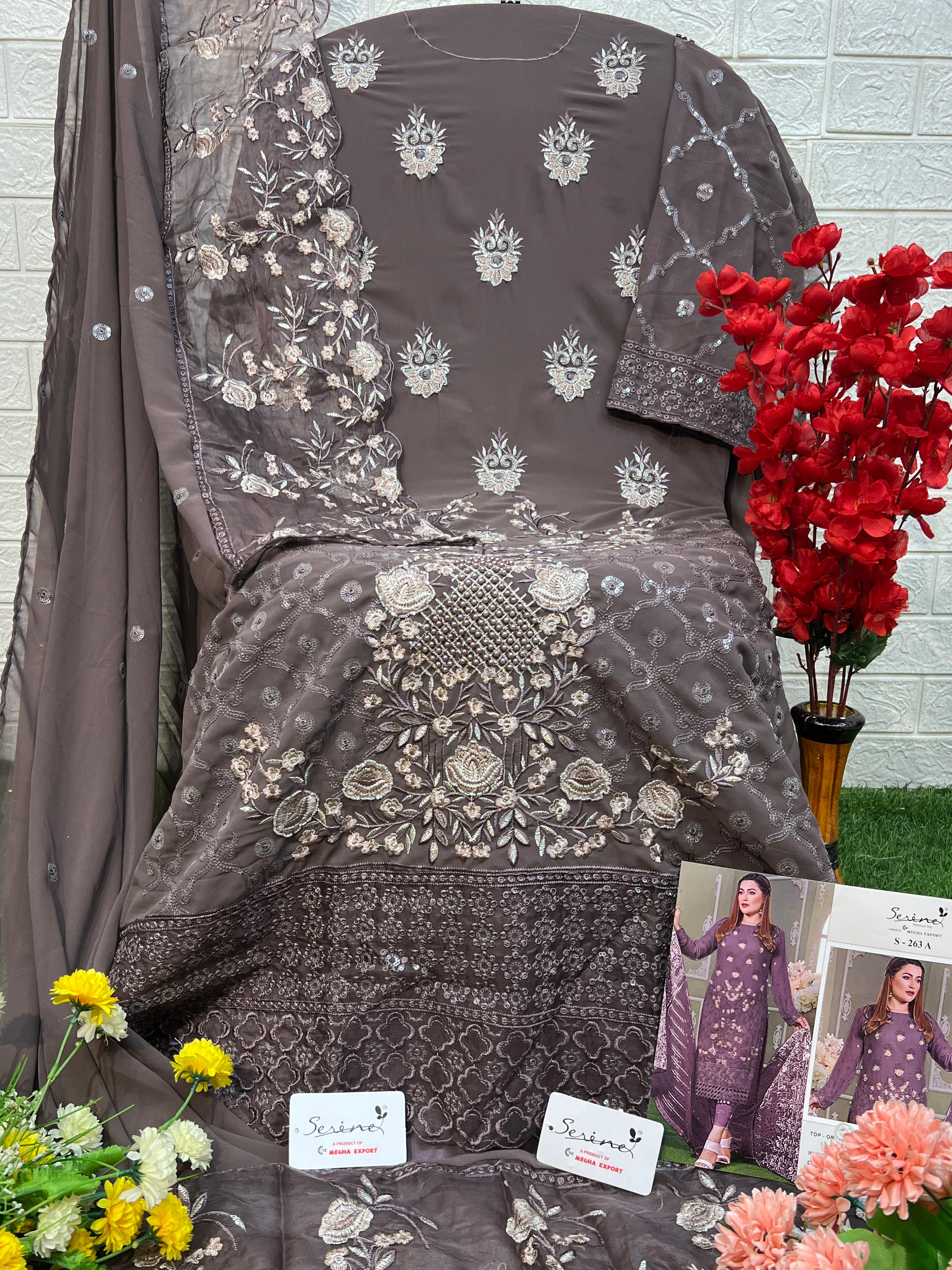 SERINE S 263 A TO D PAKISTANI SUITS WHOLESALE