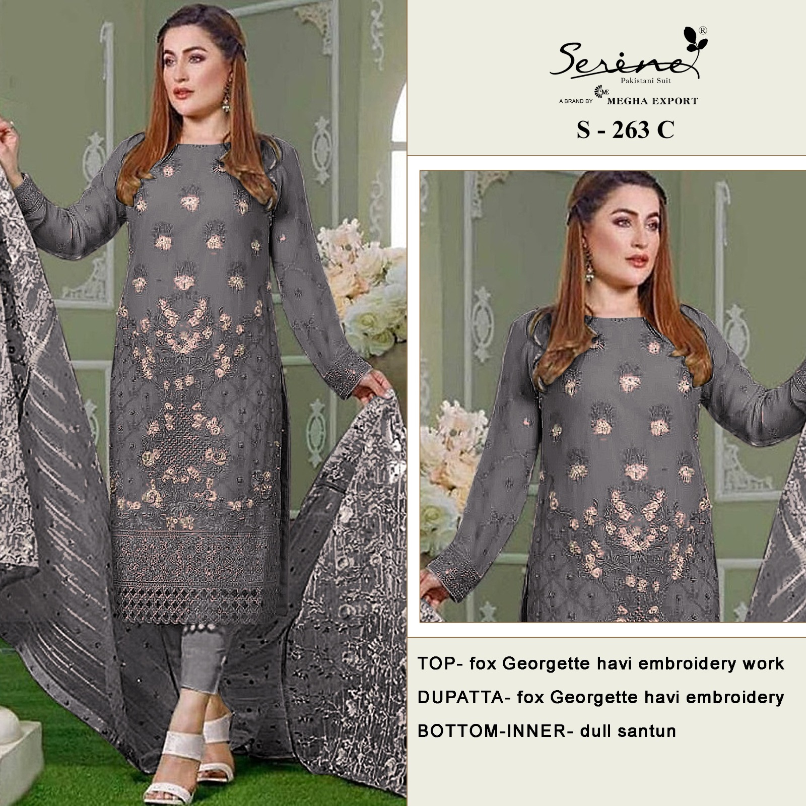 SERINE S 263 A TO D PAKISTANI SUITS WHOLESALE