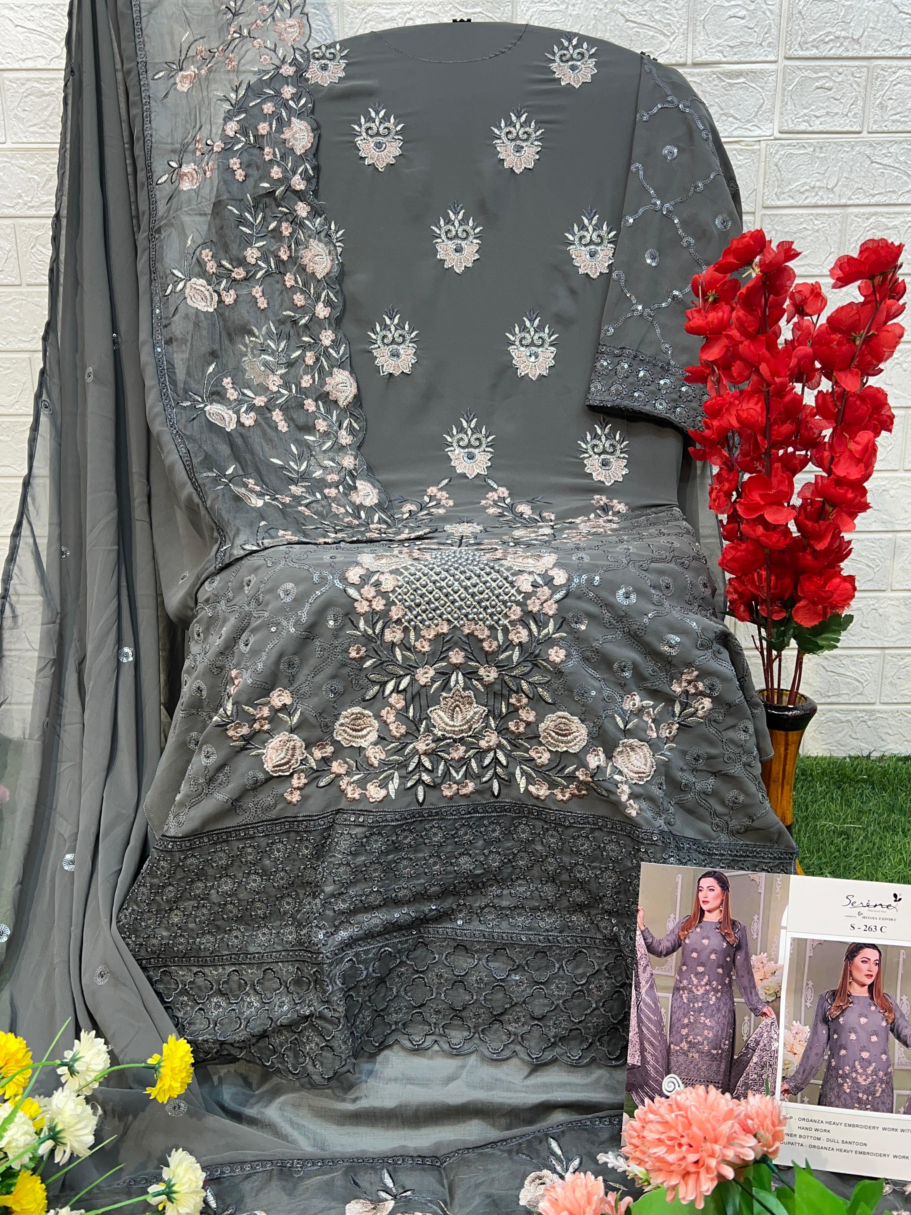 SERINE S 263 A TO D PAKISTANI SUITS WHOLESALE