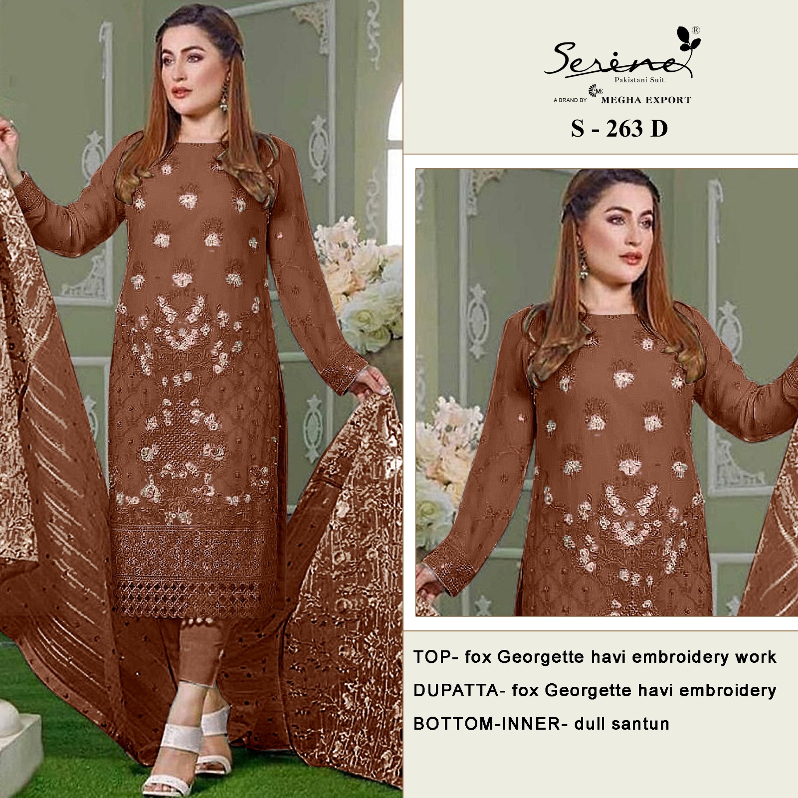 SERINE S 263 A TO D PAKISTANI SUITS WHOLESALE