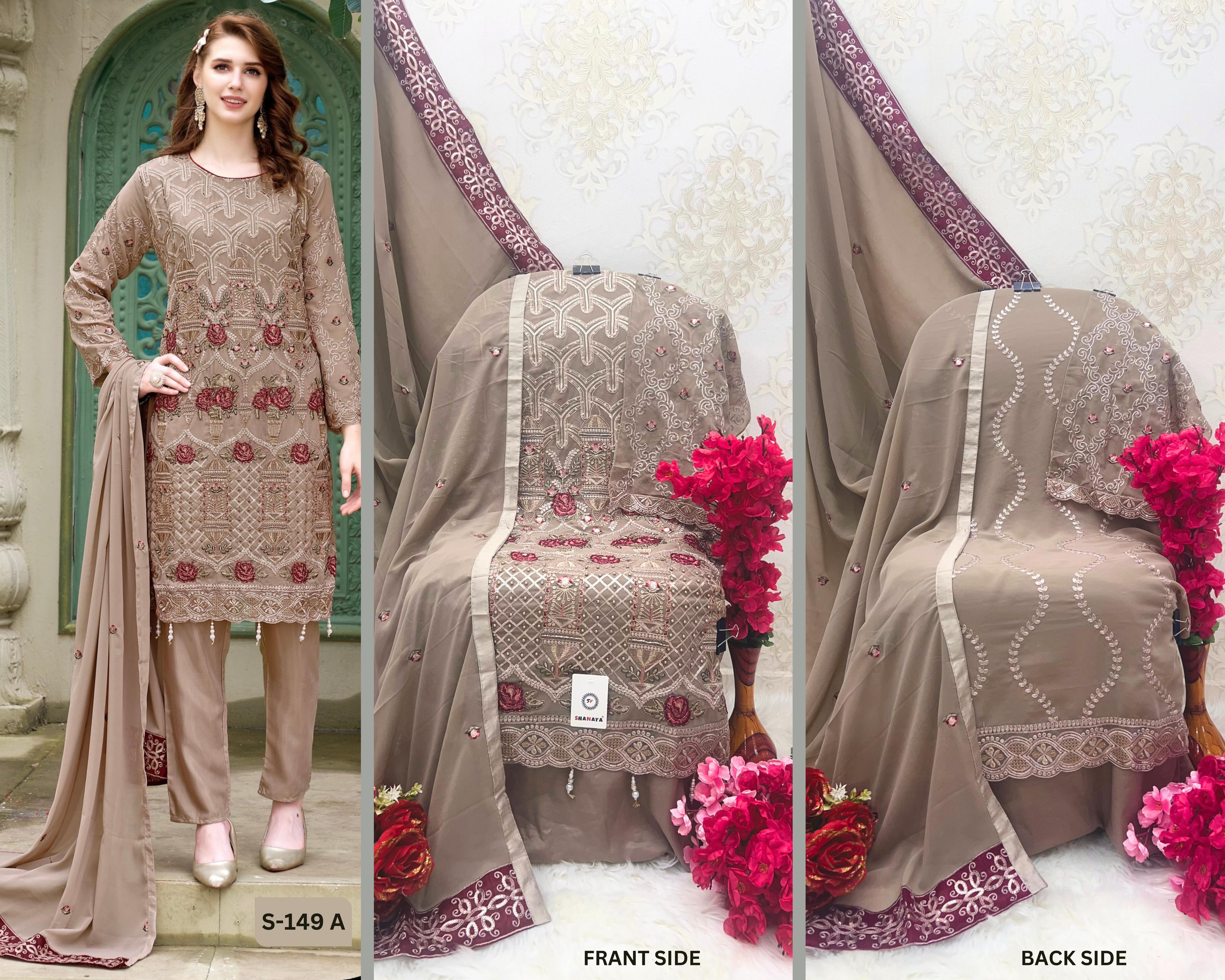 SHANAYA FASHION S 149 A B C D ROSE PAKISTANI SUITS