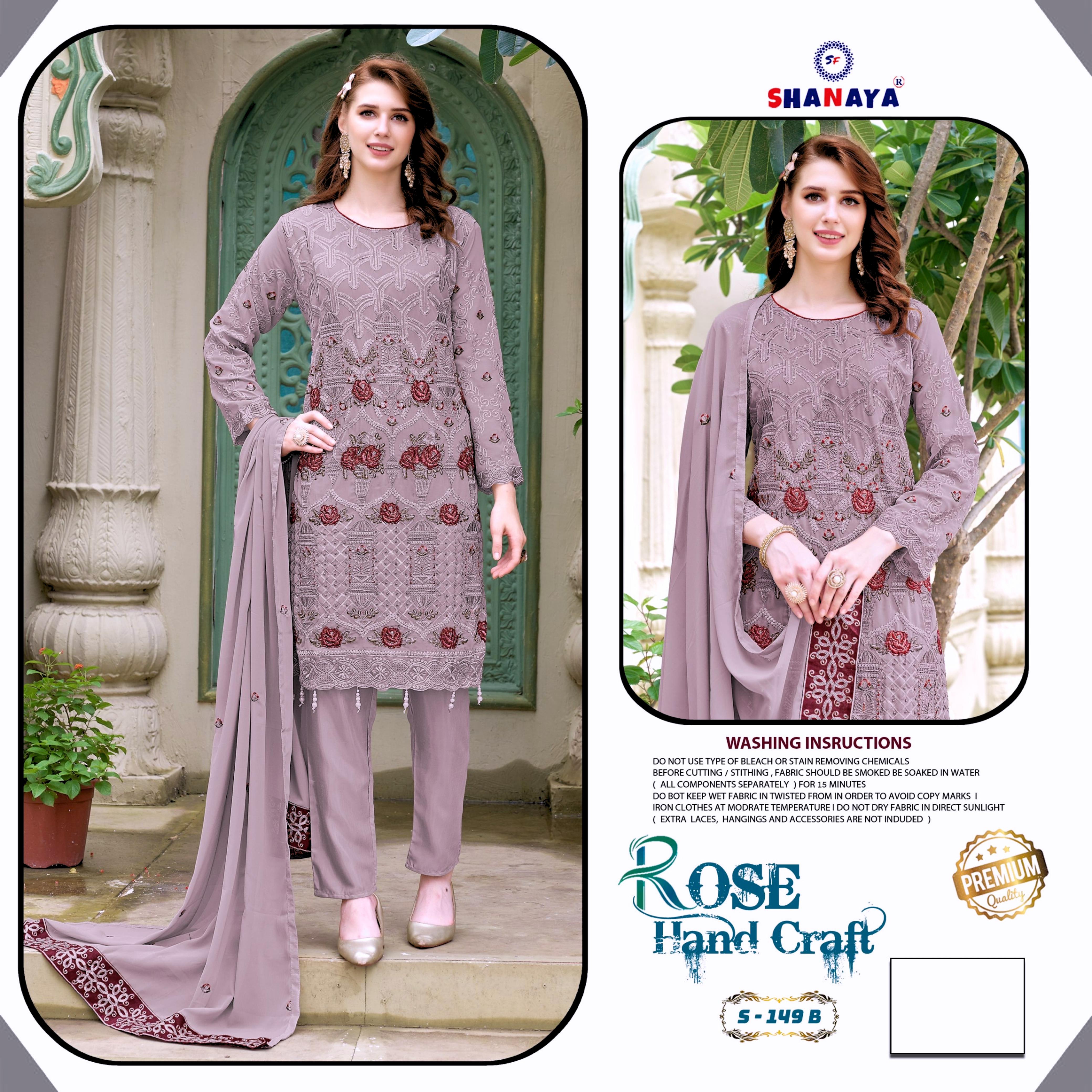 SHANAYA FASHION S 149 A B C D ROSE PAKISTANI SUITS