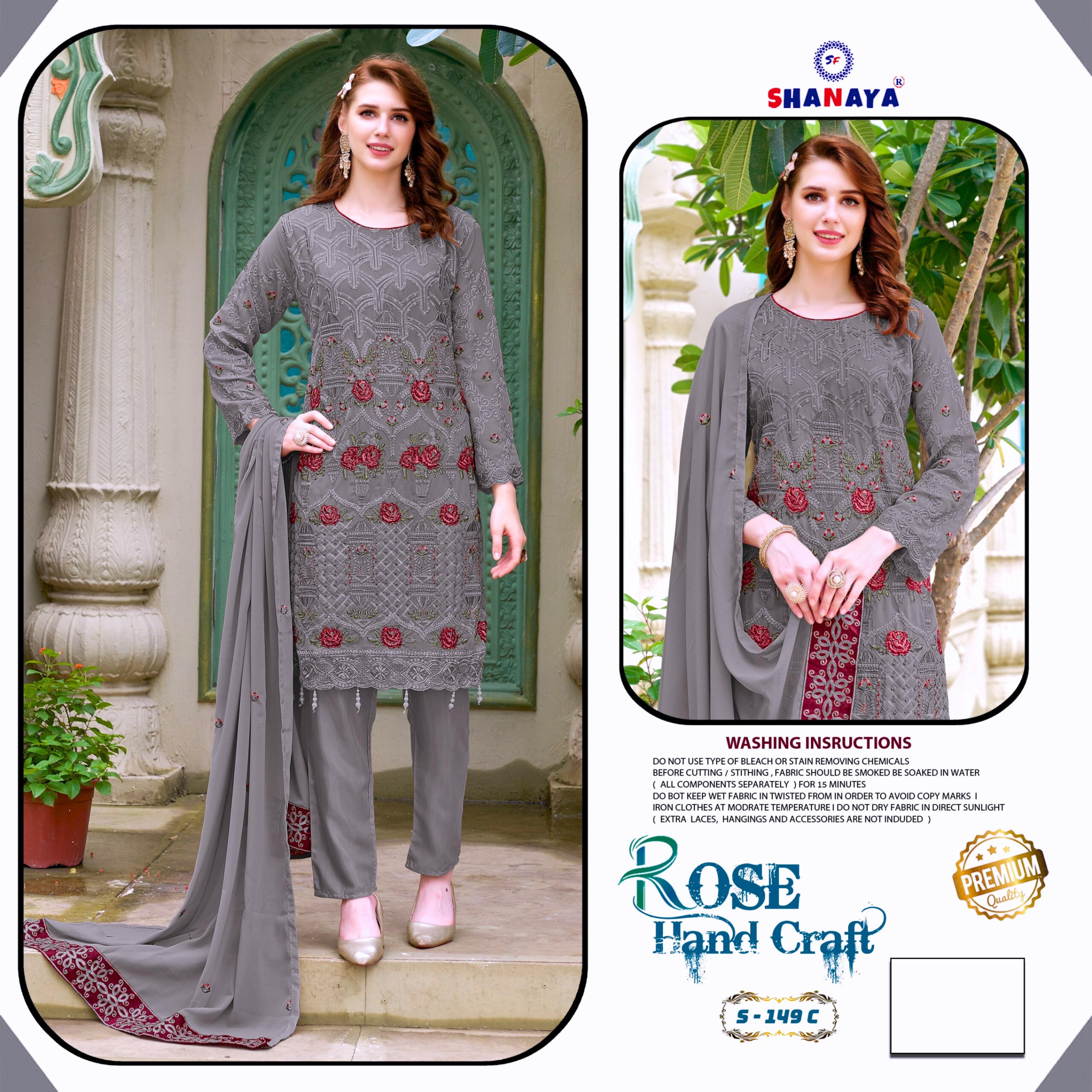 SHANAYA FASHION S 149 A B C D ROSE PAKISTANI SUITS