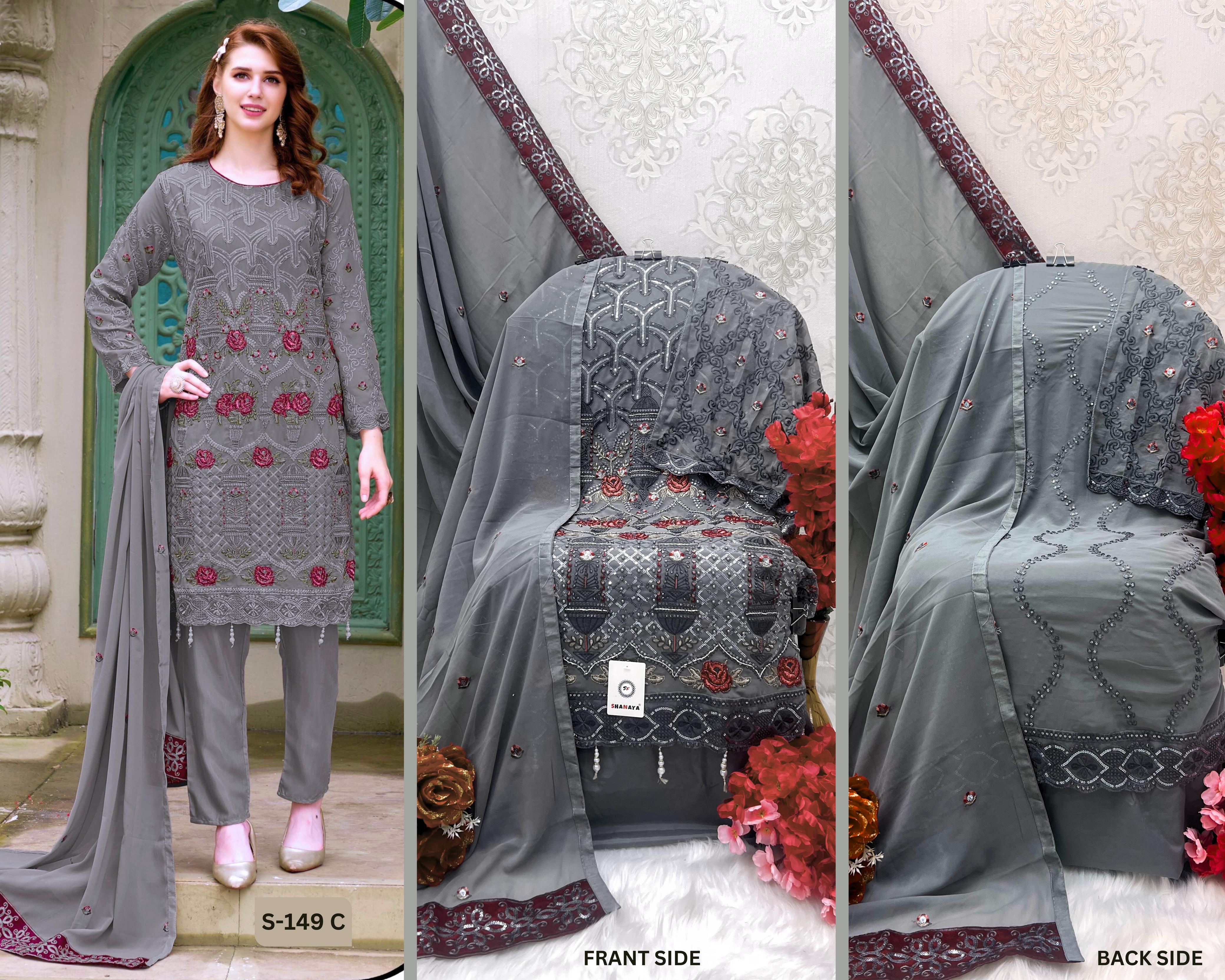 SHANAYA FASHION S 149 A B C D ROSE PAKISTANI SUITS