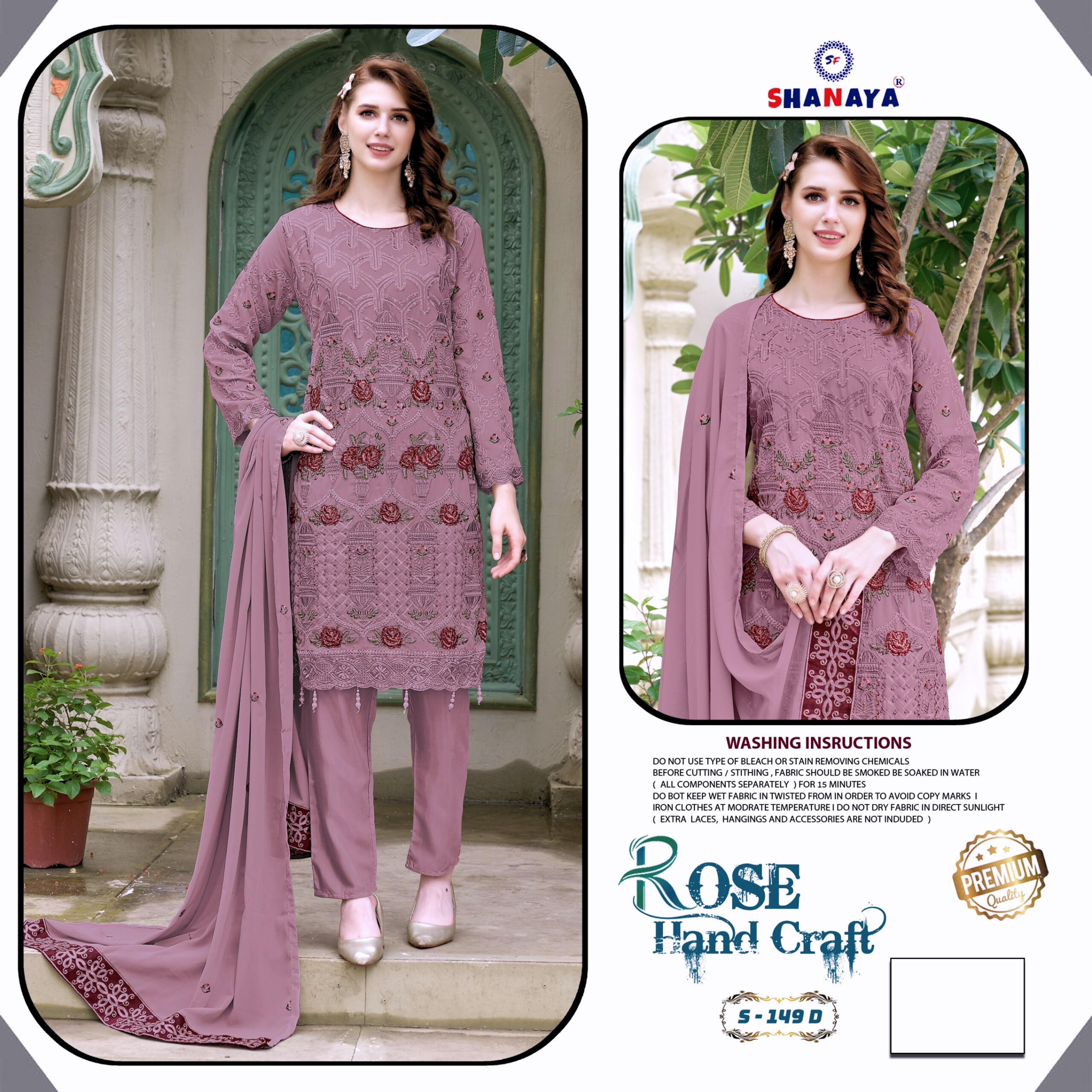 SHANAYA FASHION S 149 A B C D ROSE PAKISTANI SUITS