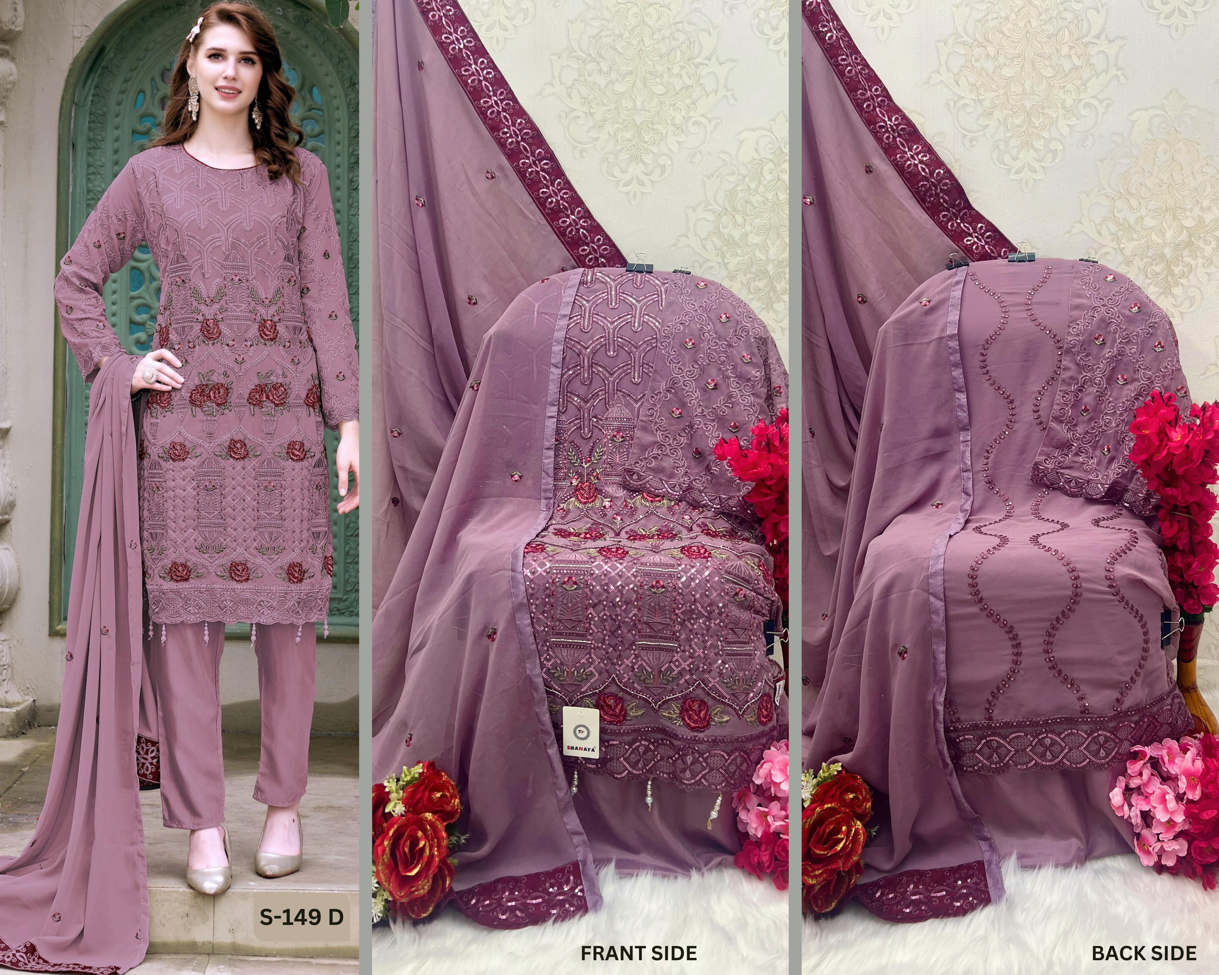 SHANAYA FASHION S 149 A B C D ROSE PAKISTANI SUITS