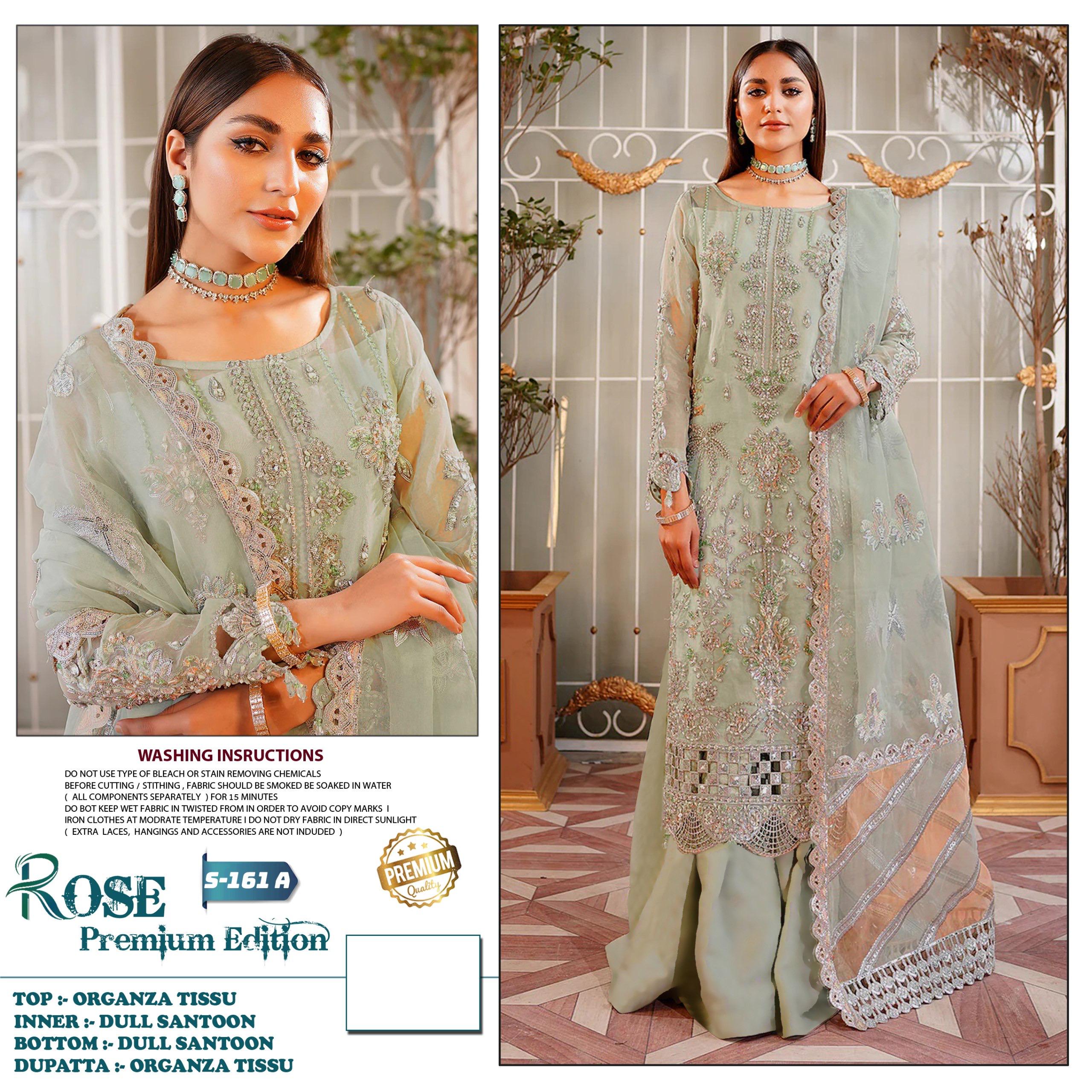 SHANAYA FASHION S 161 A B C D ROSE PAKISTANI SUITS