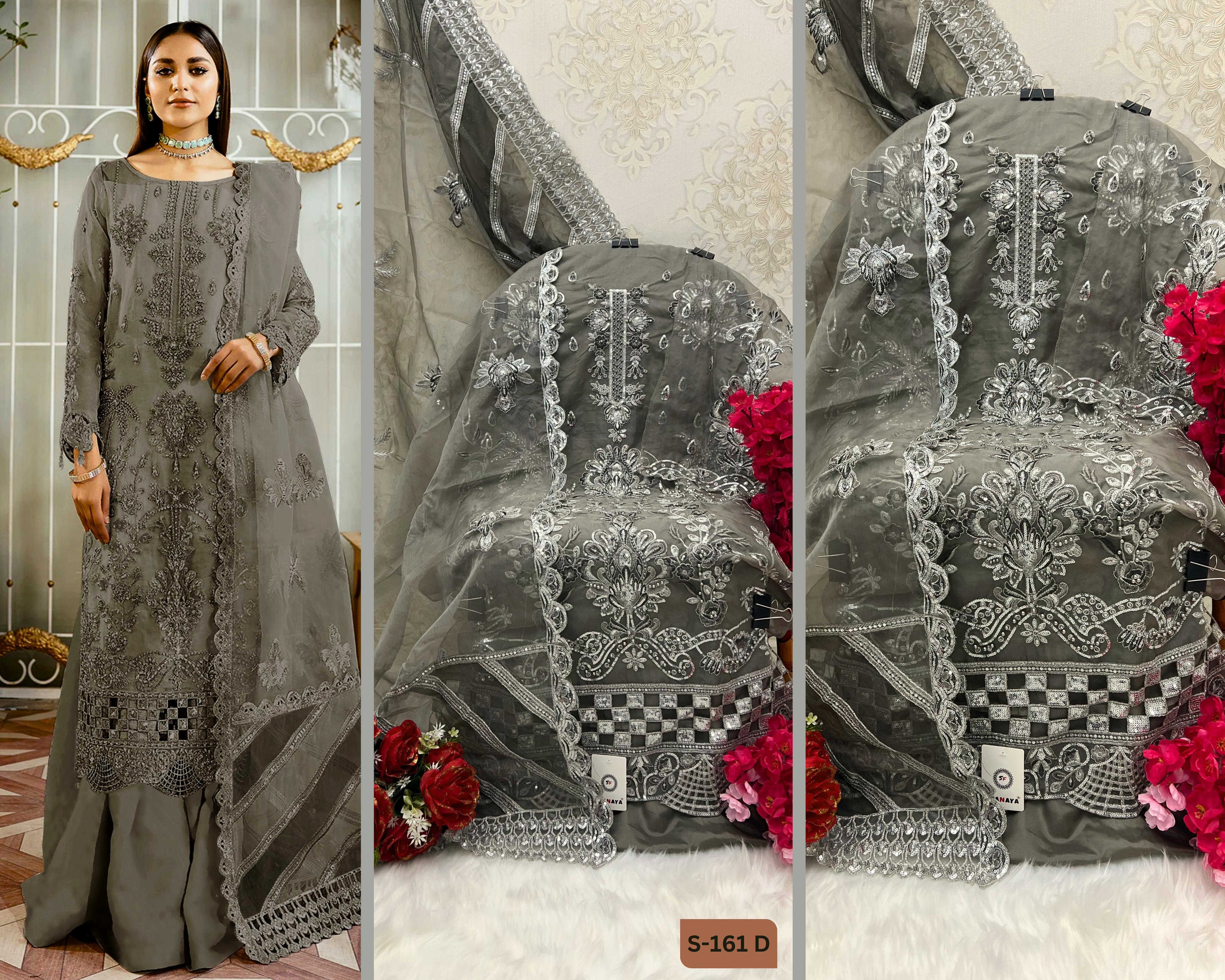 SHANAYA FASHION S 161 A B C D ROSE PAKISTANI SUITS