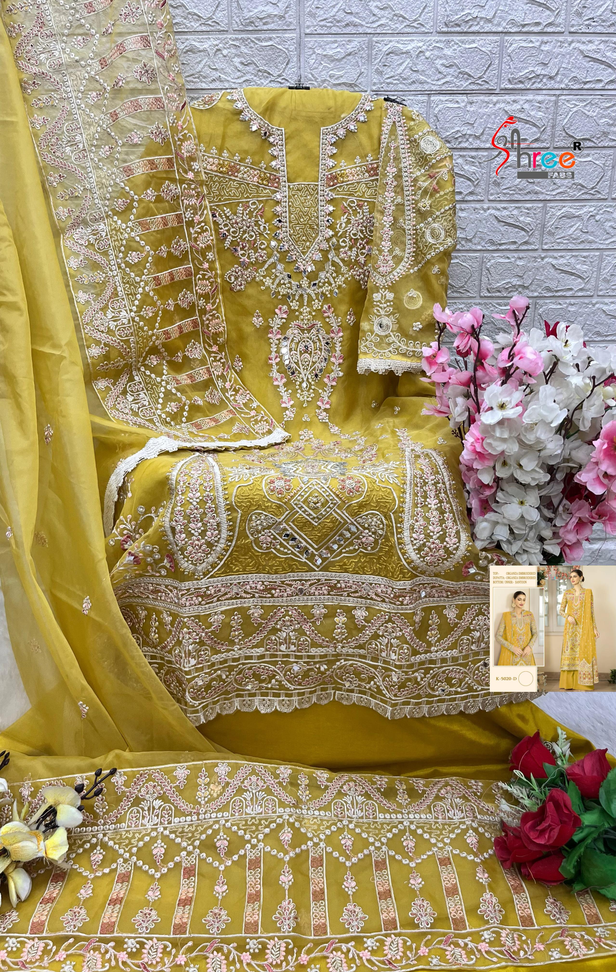 SHREE FABS K 5020 D PAKISTANI SALWAR SUITS