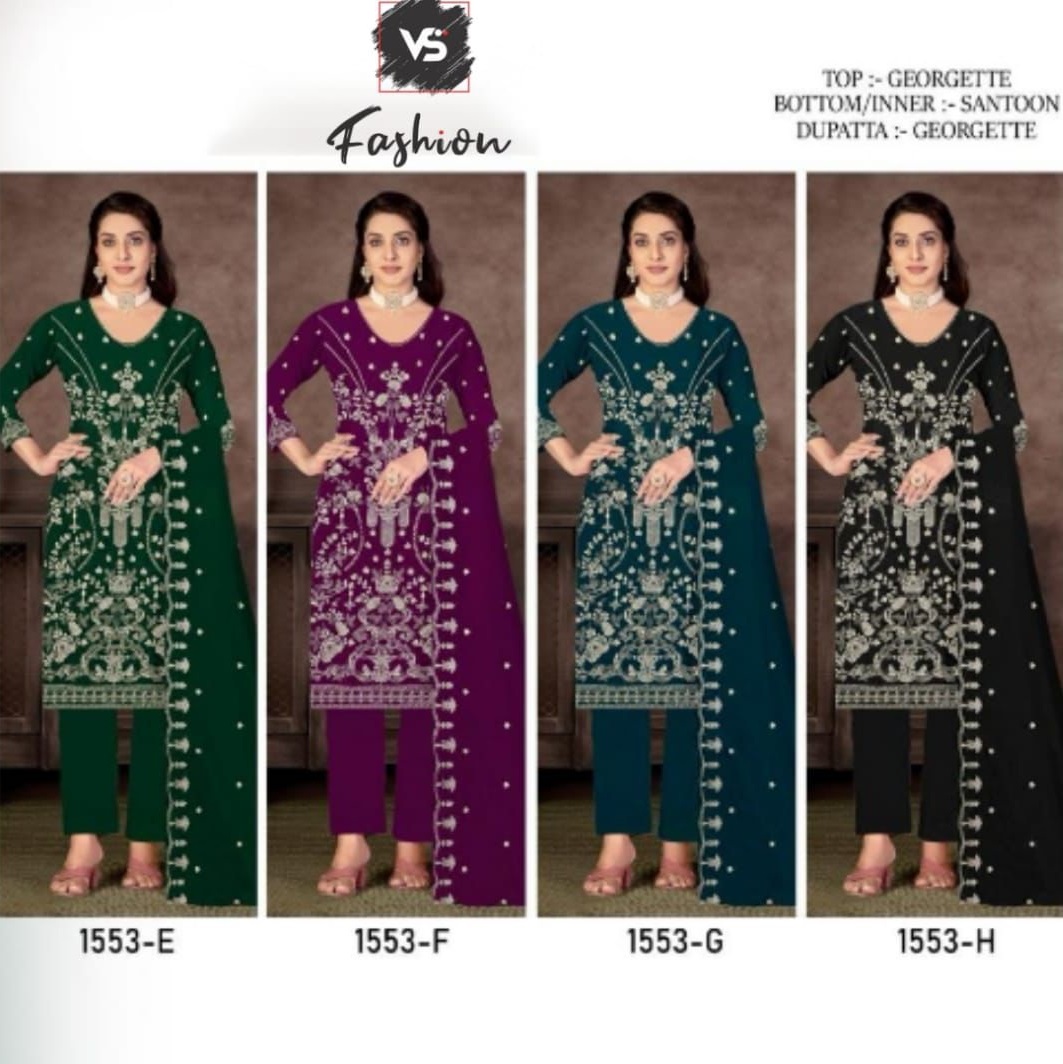 VS FASHION 1553 E F G H PAKISTANI SUITS IN INDIA