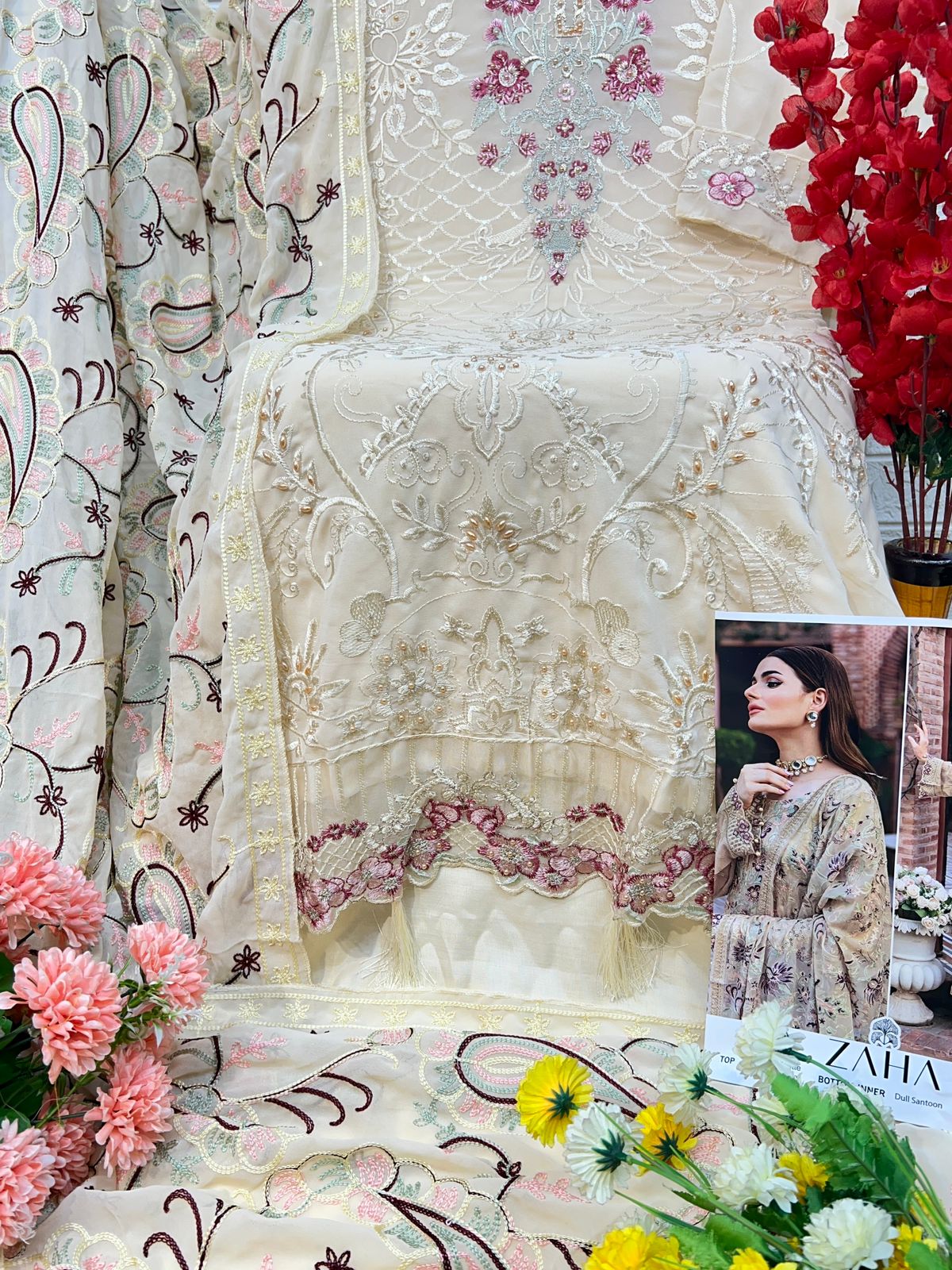 ZAHA 10275 PAKISTANI SUITS WHOLESALE