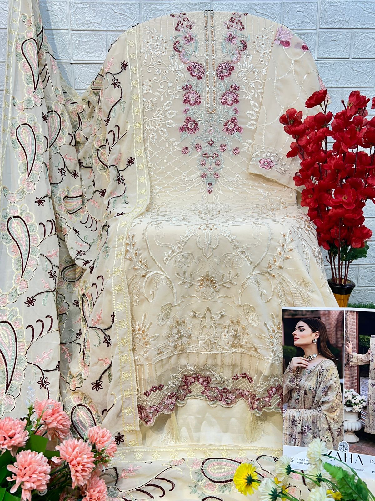 ZAHA 10275 PAKISTANI SUITS WHOLESALE