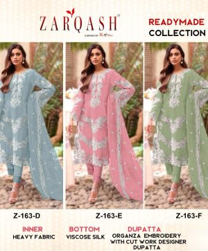 ZARQASH Z 163 D TO F READYMADE SALWAR SUITS