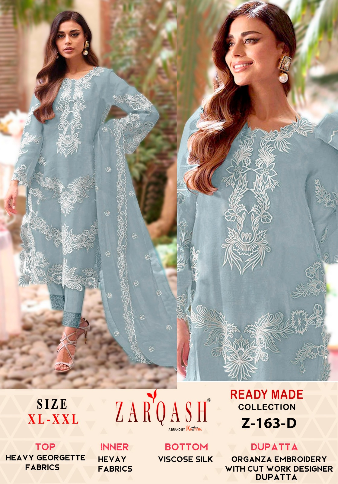 ZARQASH Z 163 D TO F READYMADE SALWAR SUITS