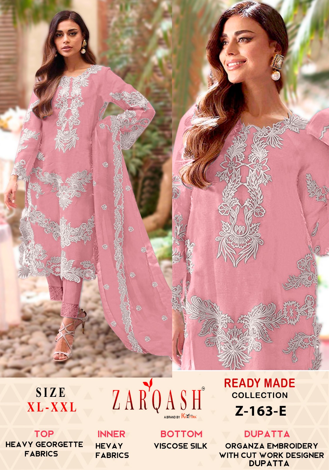 ZARQASH Z 163 D TO F READYMADE SALWAR SUITS