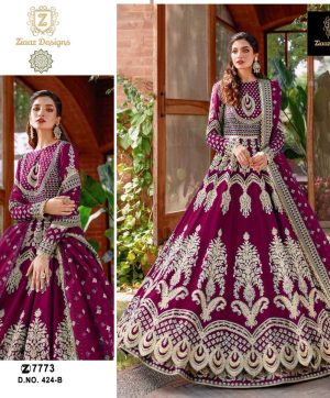 ZIAAZ DESIGNER 424 B PAKISTANI SUITS WHOLESALE