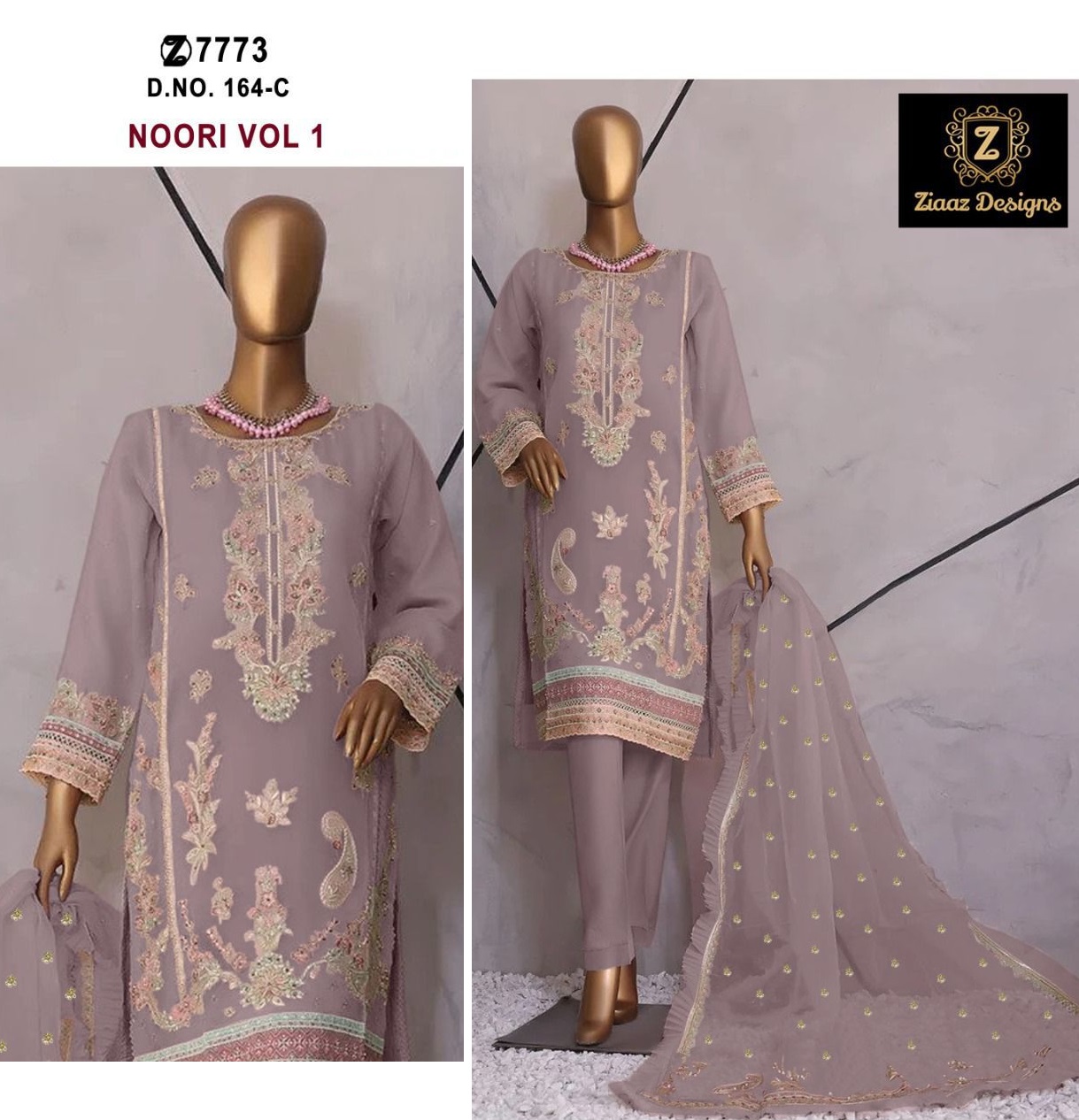 ZIAAZ DESIGNS 164 C NOORI VOL 1 PAKISTANI SUITS