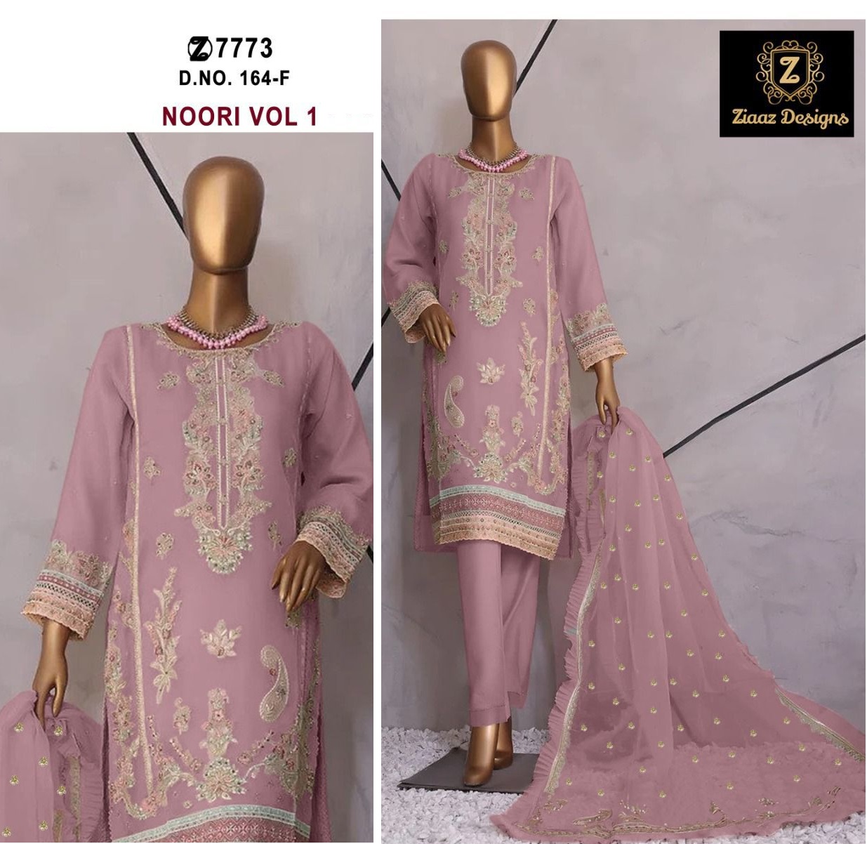 ZIAAZ DESIGNS 164 F NOORI VOL 1 PAKISTANI SUITS