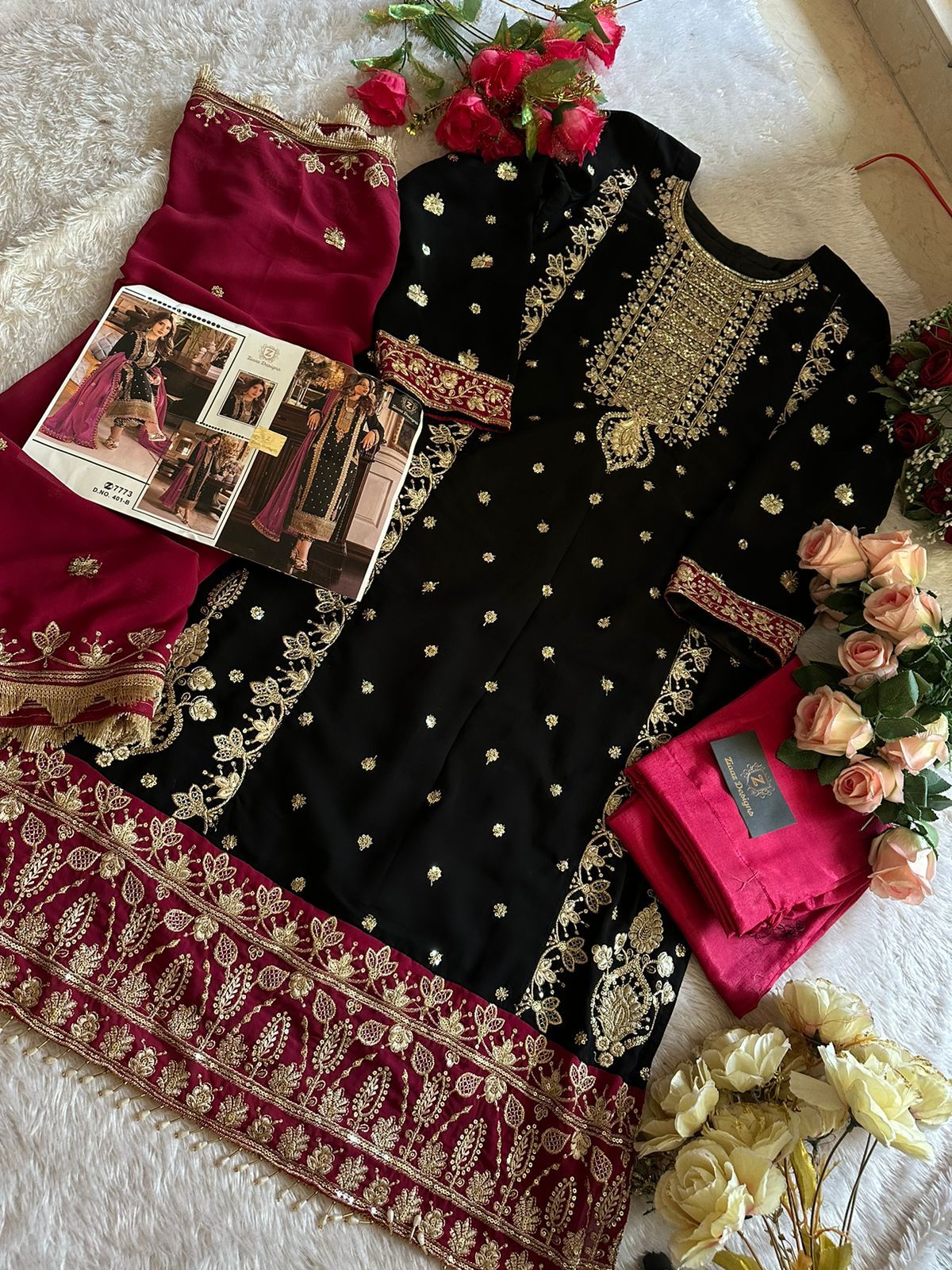 ZIAAZ DESIGNS 401 B PAKISTANI SALWAR SUITS