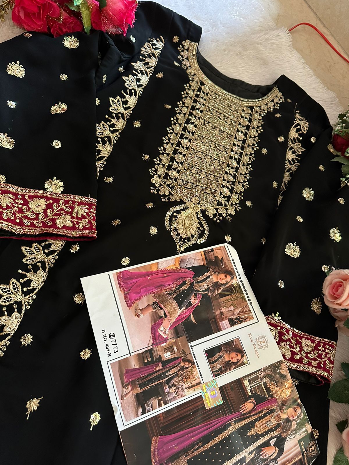 ZIAAZ DESIGNS 401 B PAKISTANI SALWAR SUITS