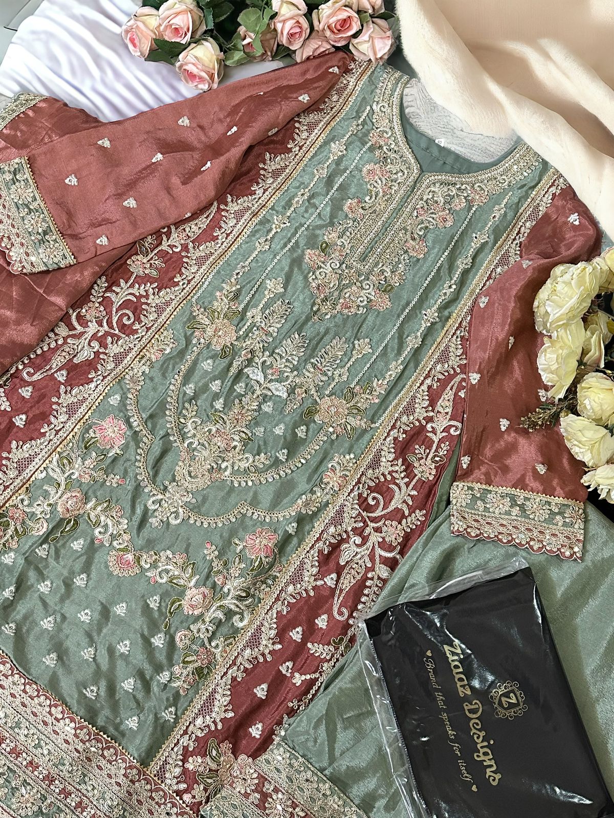 ZIAAZ DESIGNS 436 B PAKISTANI SUITS WHOLESALE