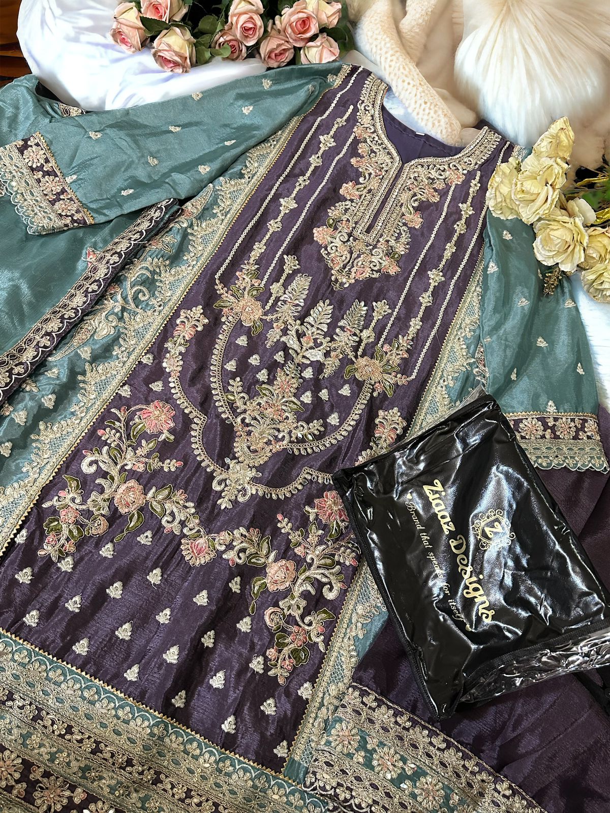 ZIAAZ DESIGNS 436 C PAKISTANI SUITS WHOLESALE