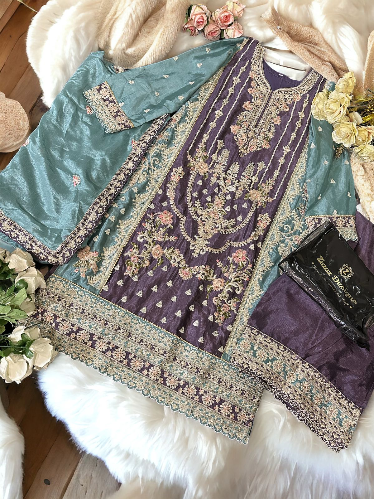 ZIAAZ DESIGNS 436 C PAKISTANI SUITS WHOLESALE