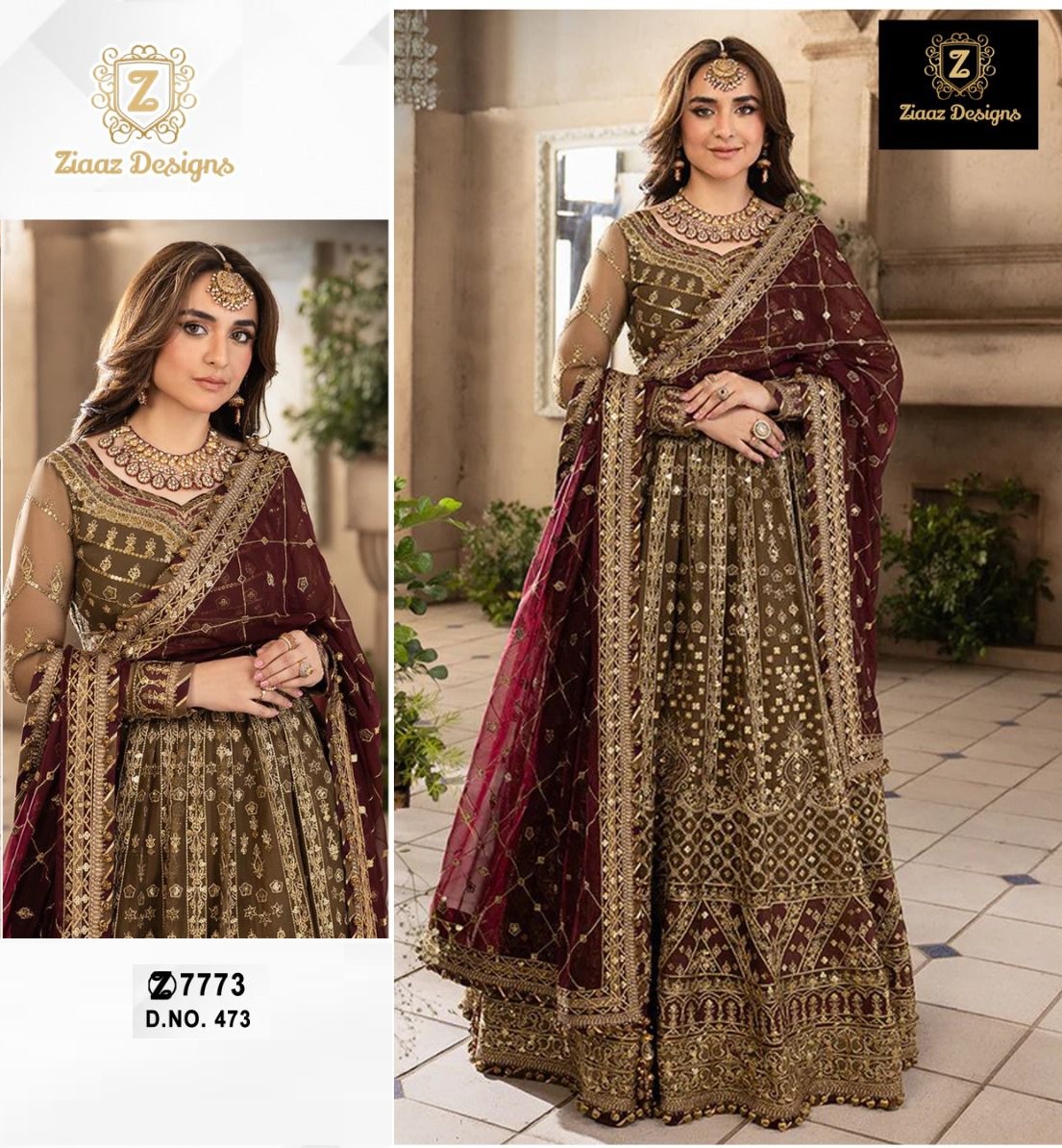 ZIAAZ DESIGNS 473 SALWAR SUITS WHOLESALE