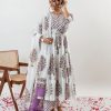 AKSHAR DESIGNER AD LAVENDER ANAR PRINT KURTA